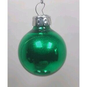 Vintage Solid Green East Germany Glass Christmas Ornament 1940's